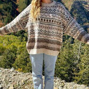 Grey Bandit Patterned Sweater